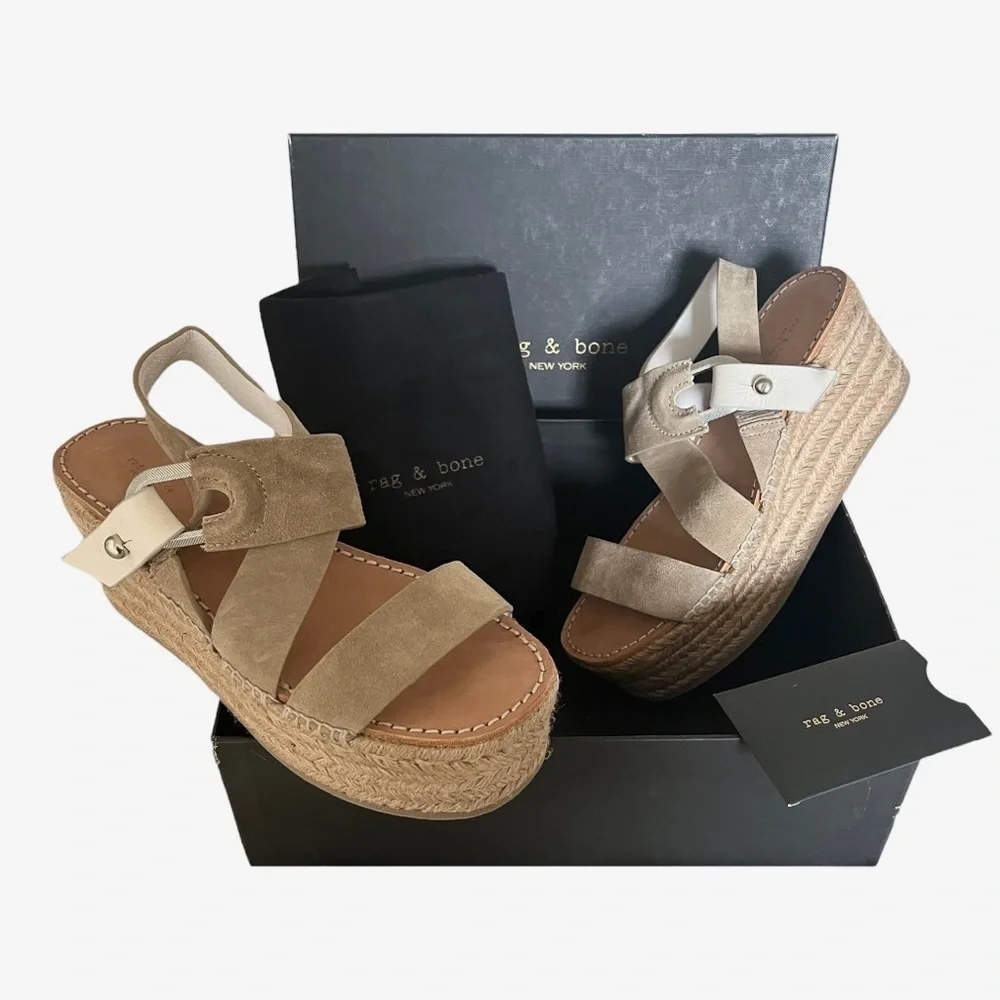 Rag and Bone August Espadrille - Leather Platform‎ Sandal